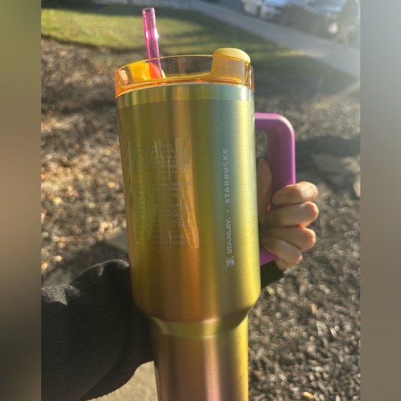 Starbucks Stanley Fall Sunrise 2024 Collab 40 oz. Tumbler Pink Yellow NEW - Picture 6 of 12